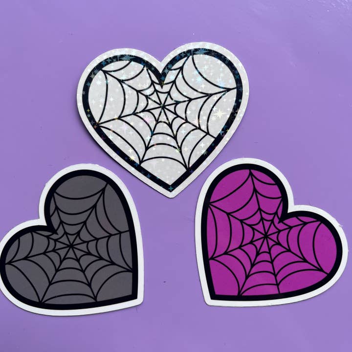 Pegatina Heart Spider Web para venta al por mayor de Troublesome Heart