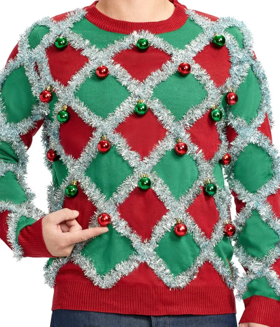 Tipsy Elves - Wholesale Knit Sweater - Men's - Tacky Tinsel Sweater - Men's Ugly Christmas Party Sweater2