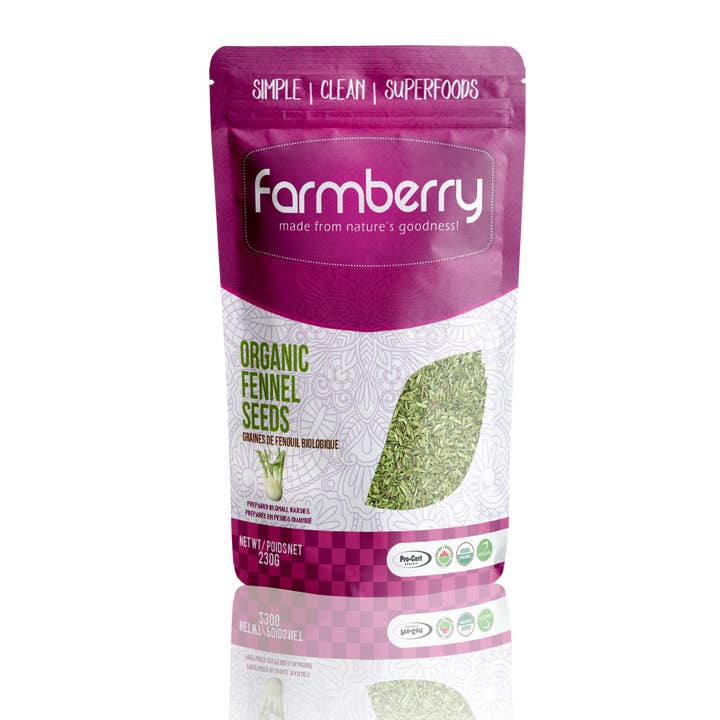 Sementes de erva-doce orgânica Farmberry 100g por atacado de Farmberry