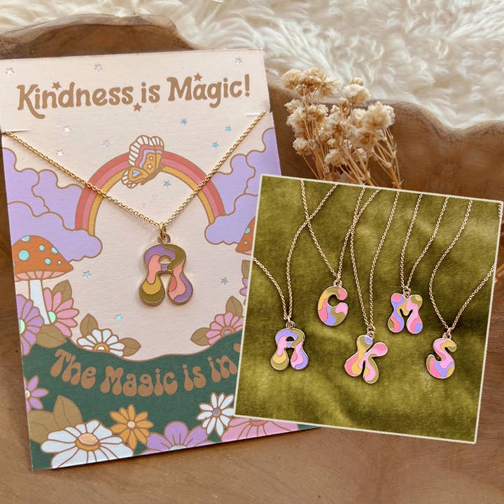 Kindness is Magic - Wholesale Pendant/Charm Necklace - Initial Charm Necklace