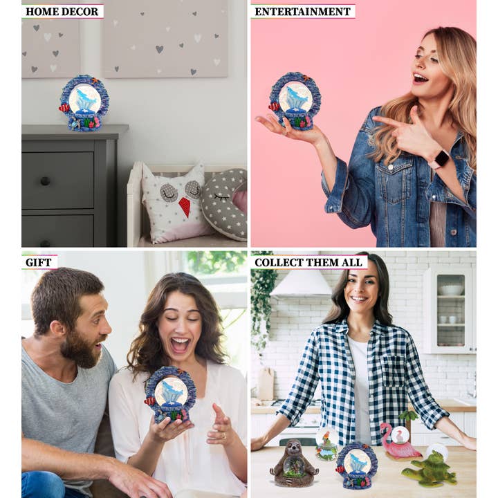 Cota Global - Wholesale Snow globe - Coral Snowglobe - Dolphin 65Mm2