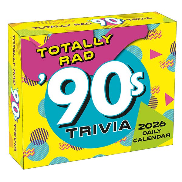 Sellers Publishing - Wholesale Calendar - Totally Rad 90s Trivia 2026 Boxed Daily Calendar0
