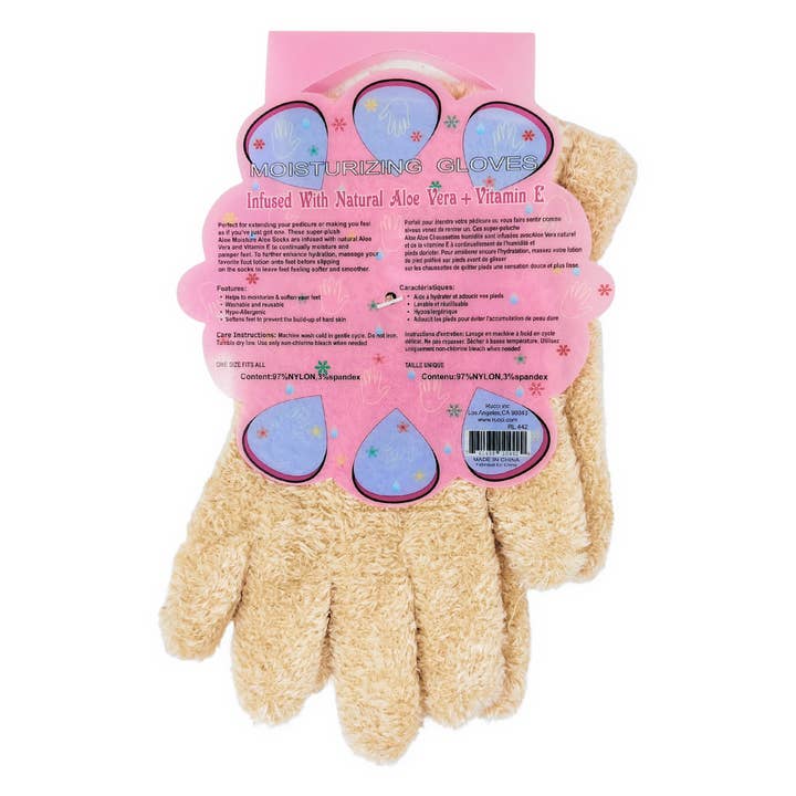 Rucci Professional - Wholesale Moisturizing Gloves - RL442/BG Plush Aloe Moisture Gloves –Hydrating Spa Hand Care1
