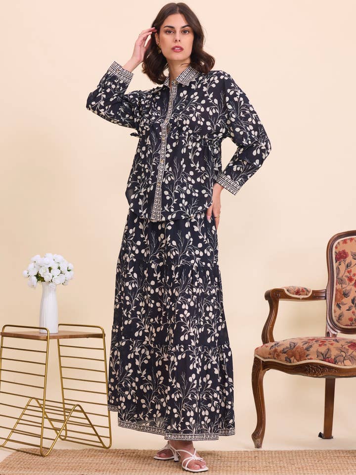 IP Bohemian tie cotton shirt - Orice for wholesale on Faire1