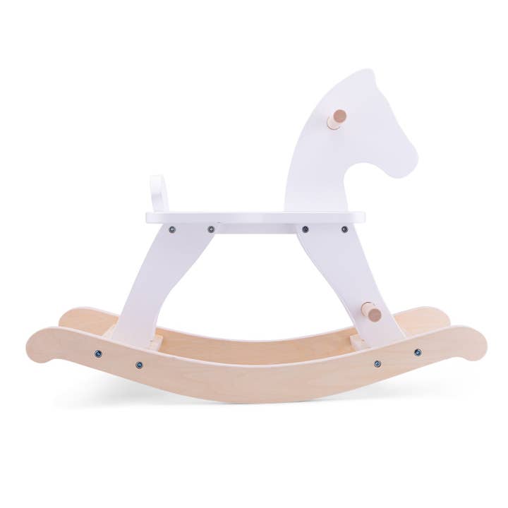 New Classic Toys EU - Vente Cheval à bascule – enfant - Rocking Horse - Blanc