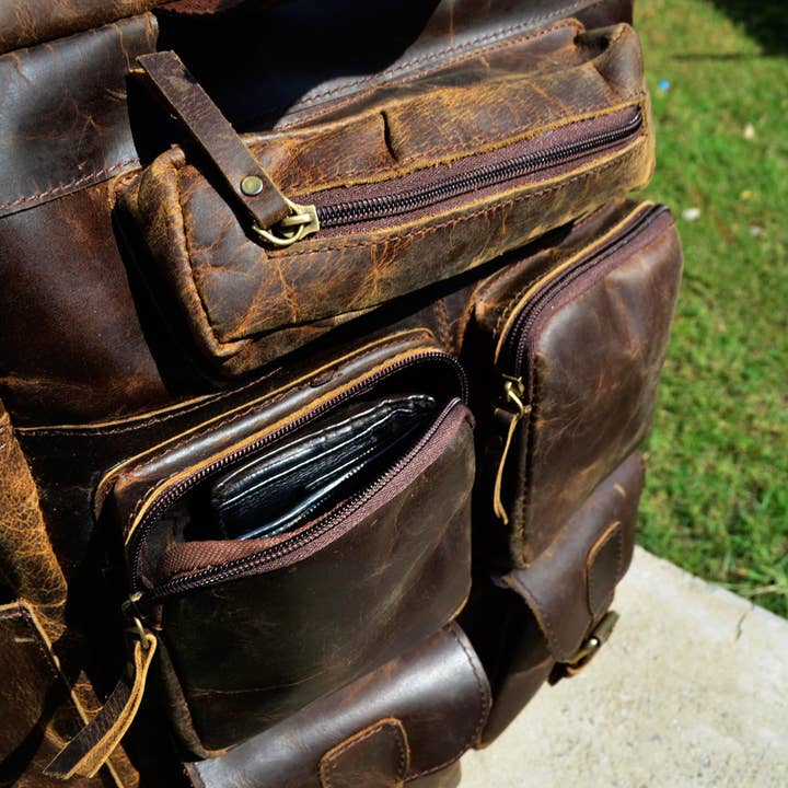 Billion Brothers - Wholesale Backpack - Unisex - Leather Backpack Rucksack Laptop Daypack Everyday Bag 9