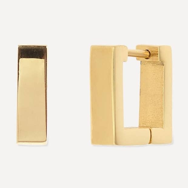 Rock Vattentät Gold Huggie Hoop-örhängen för wholesale av and danu