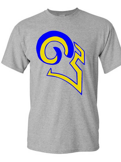 Lil Swirl (Outline) - Blu&Ylw On Grey for wholesale by Gods of Gridiron War