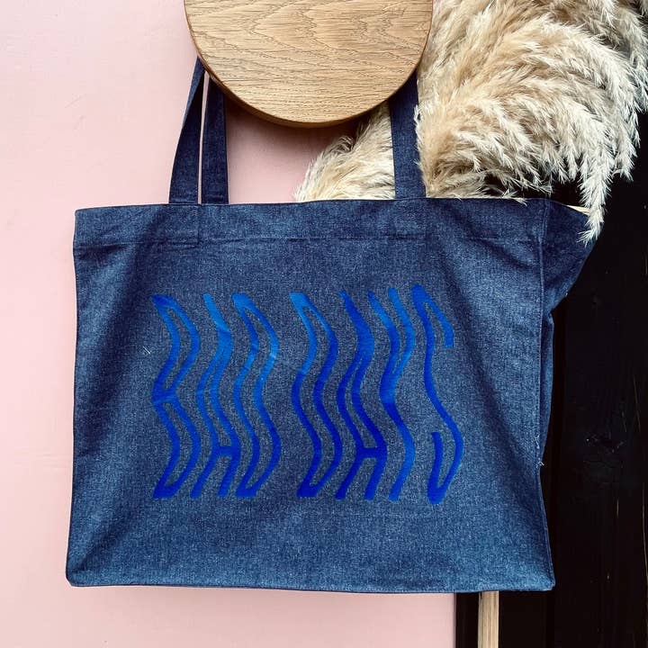 Good days/Bad days Tote - Blue on Blue for wholesale by Konoc