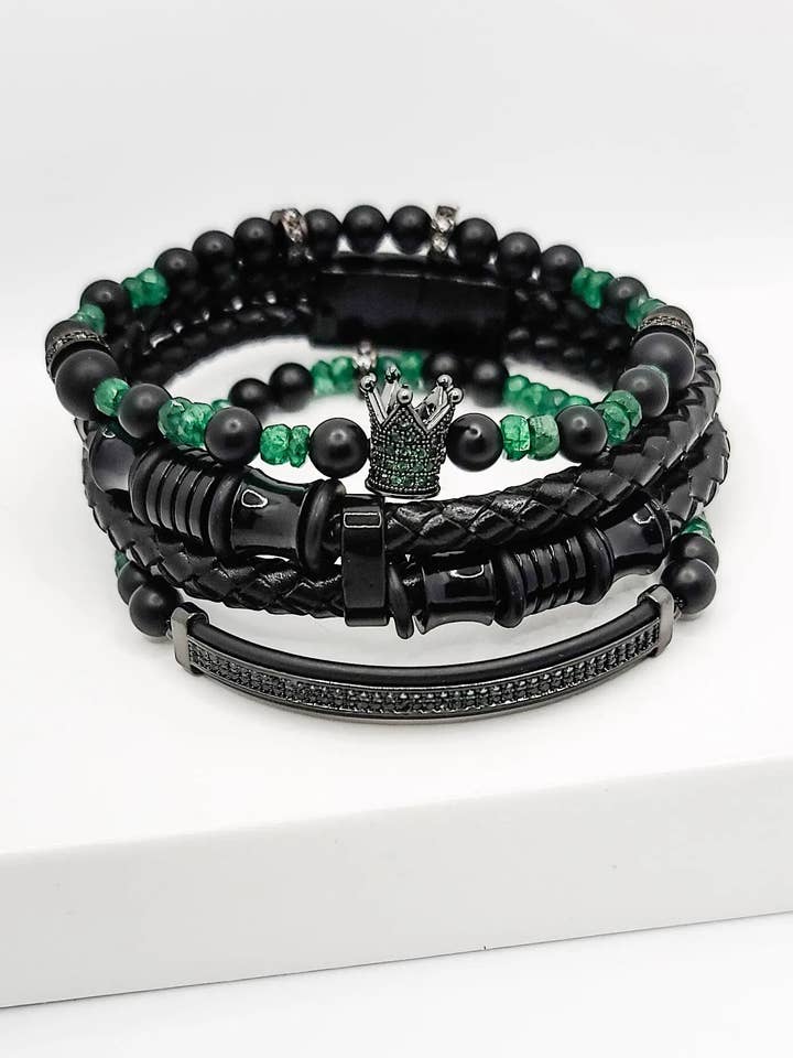 Emerald Stone Bracelet set for wholesale by L. Styles, LLC
