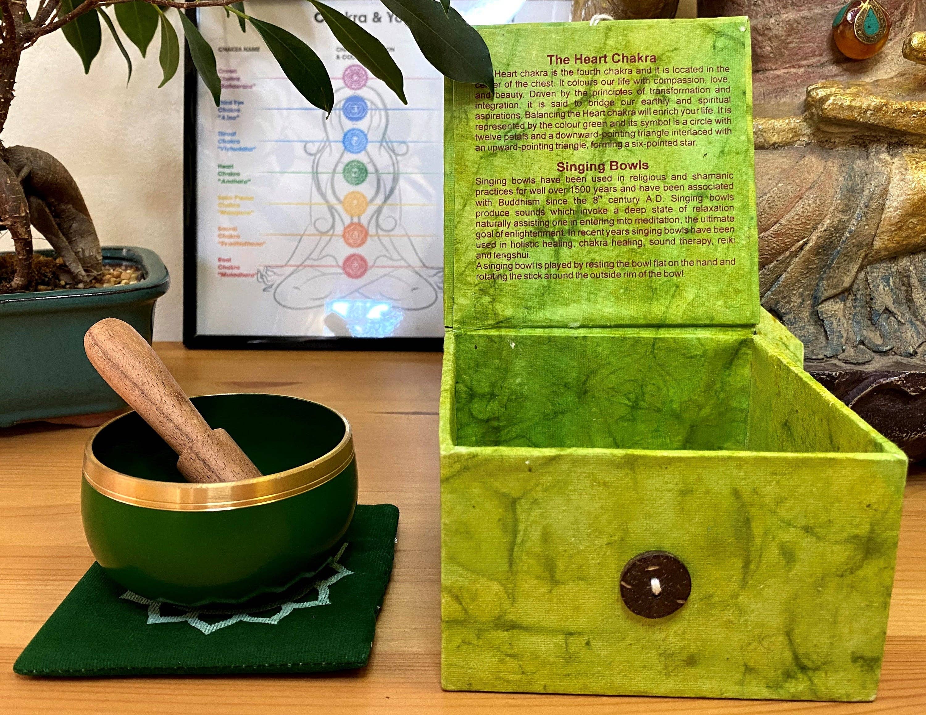 Tibet Handicrafts LLC – wholesale Meditation supplies – Chakra Singing Bowls Set or Single Chakra bowl. Tibetan Singing bowls, Healing Sound Bowls, Meditation Bowls, in 3.5" size.8