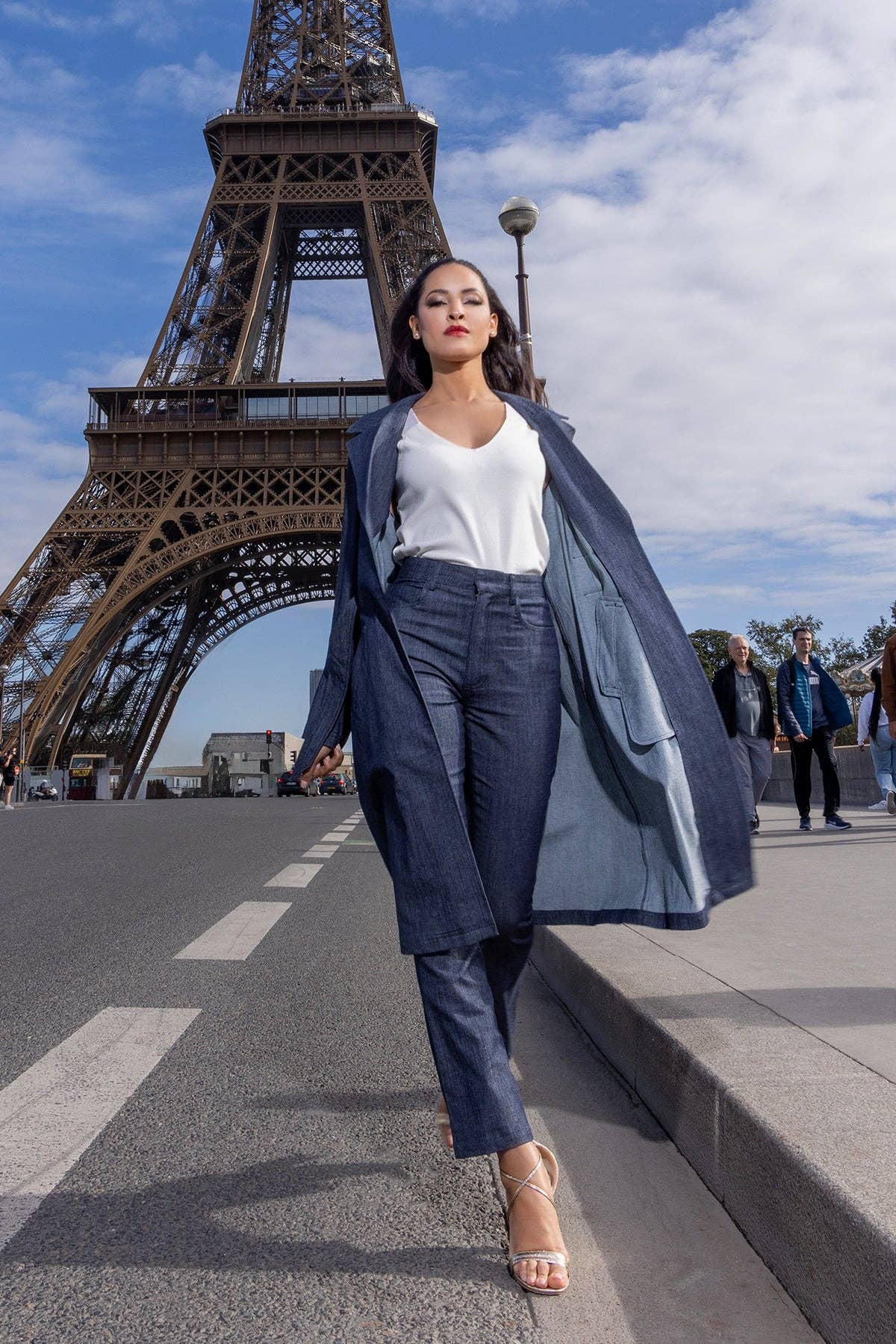 La Peony Clothing - Wholesale Trench Coat - Women's - The Alexandra Denim Trench2