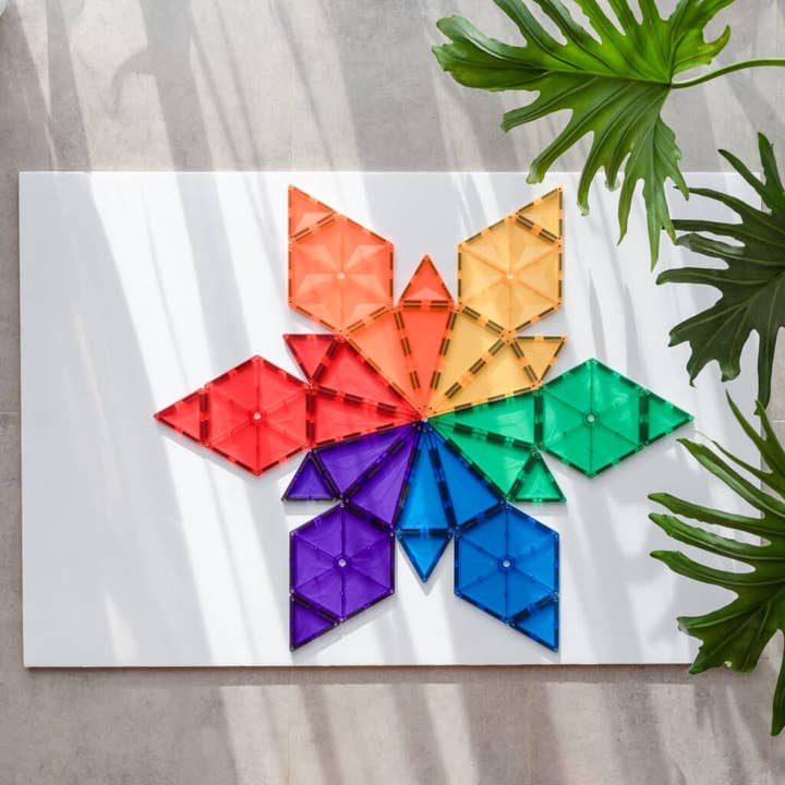 CONNETIX - Wholesale Building Set - Kids - CONNETIX Magnetic Tiles Rainbow Geometry Pack, 30 Pieces4