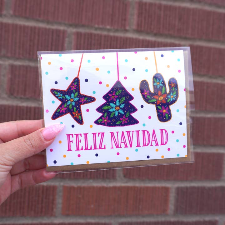 Erica Alfaro Designs - Wholesale Christmas Card - Feliz Navidad Tassel Greeting Card4
