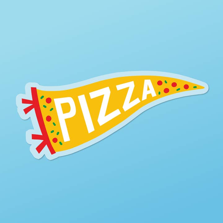 Bolts and Stars - Wholesale Sticker - Pizza Pennant Waterproof Vinyl Sticker3