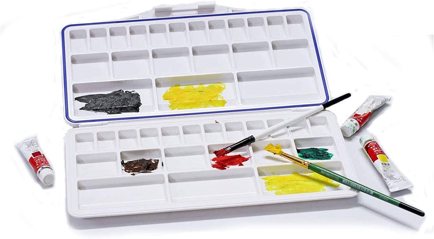 Liquidraw – wholesale Palette/mixing tray – 42 Well Paint Palette Air Tight, Extra Large Folding Mixing Painting Palette Acrylic, Oil & Watercolour for Artists, Students & Kids1