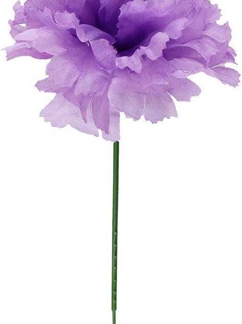 100-Pack Lavender Silk Carnation Picks, For Weddings & Diy for wholesale by Larksilk