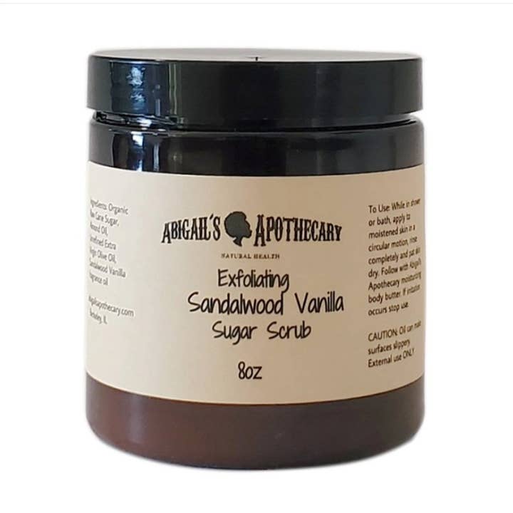 Abigail's Apothecary Sandalwood Vanilla Sugar Scrub for wholesale by Abigail's Apothecary