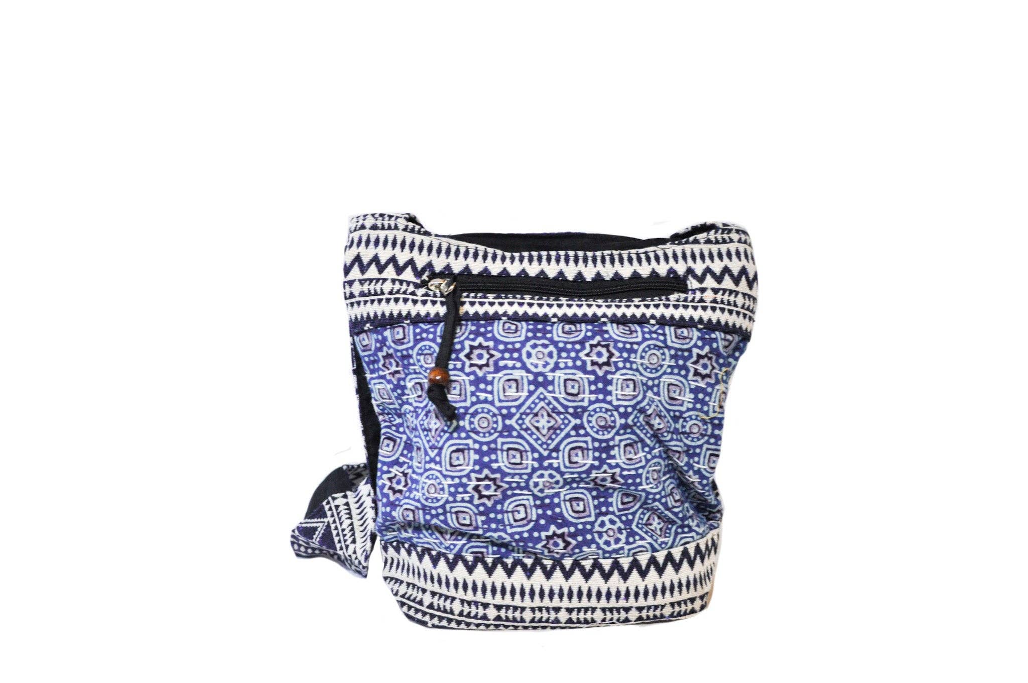 Zumki - Wholesale Crossbody Bag - Women's - Holly Cotton Kantha Stitch Crossbody19