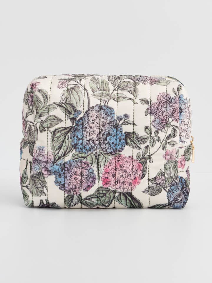 FABLE Hydrangea Large Quilted Make Up Bag for wholesale by Fable England