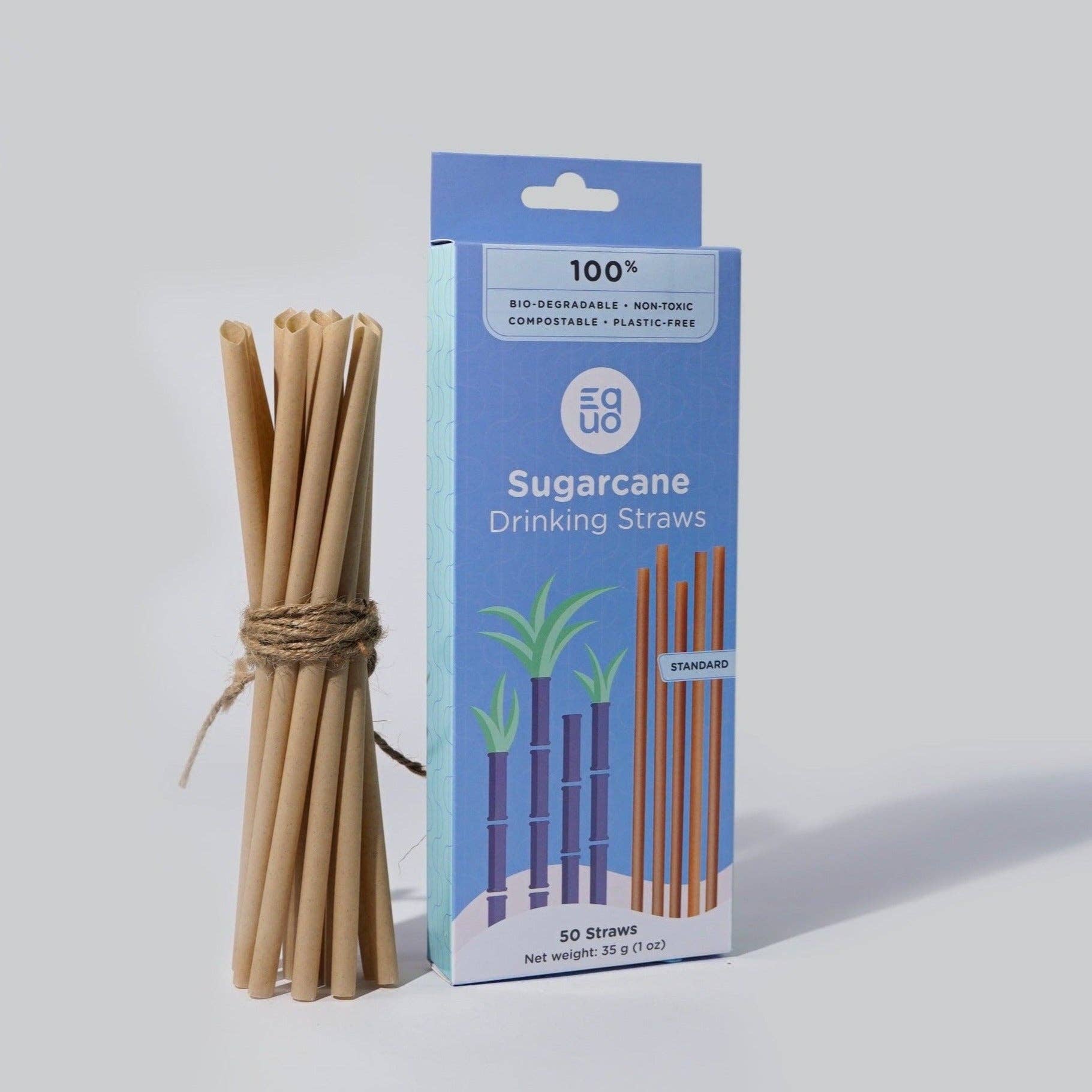 Biodegradable Straws (50 pack) - 100% Natural Compostable Eco Friendly -  Clean Water Mill