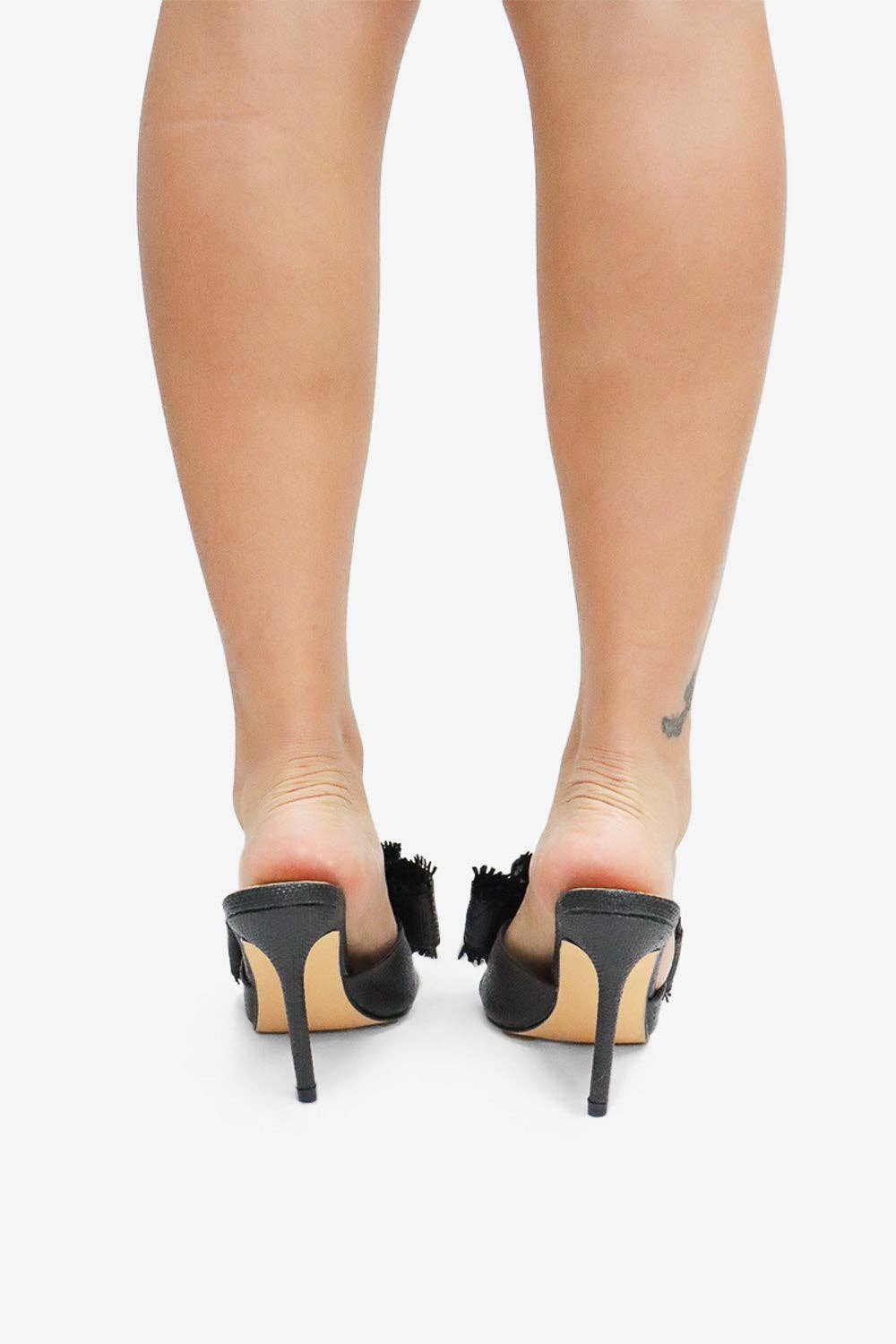 Lemonade Shoes - Wholesale High Heels - Women's - BEACH HOUSE - Raffia Bow Mules, Woven Finish, Stiletto Heel6