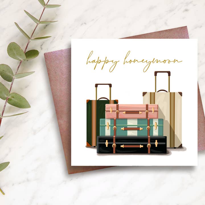 LauraFabbriArt - Wholesale Wedding Card - Happy Honeymoon Card