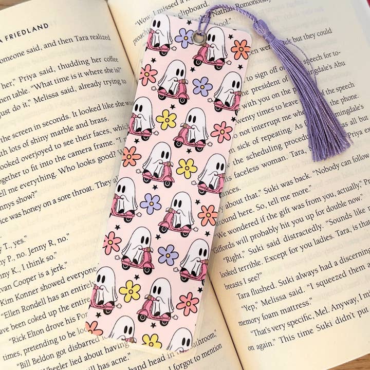 Marque-page plastifié Halloween Ghosts pour la vente par JPC Sticker Shop