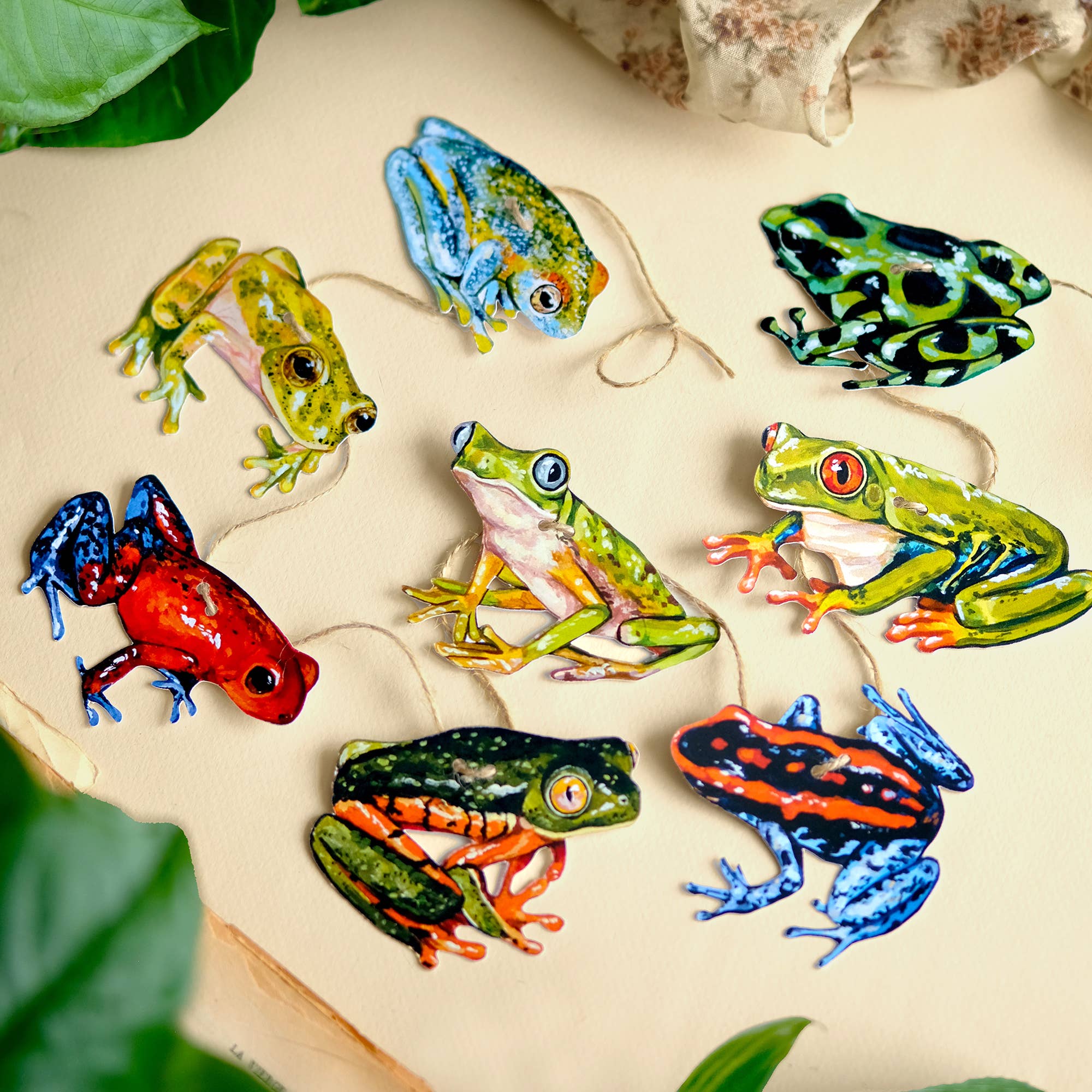 Doro Marcello - Wholesale Bunting/Garland - Frog Garland | DIY Paper Garland Kit | Birthday Decor1