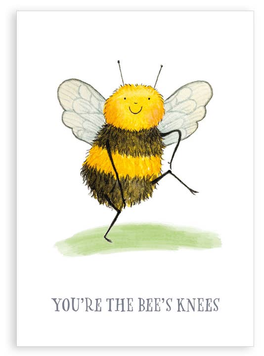 Greetings card - The bee's knees for wholesale by Nice Things by Helena