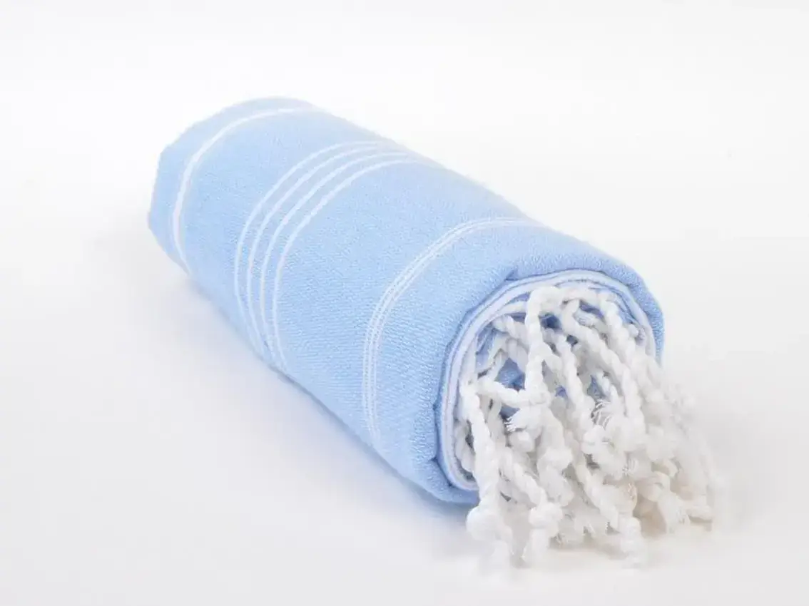 High crafty – wholesale Beach towel – 🧵 Classic Peshtemal – The Blues – Handwoven Turkish Towel1