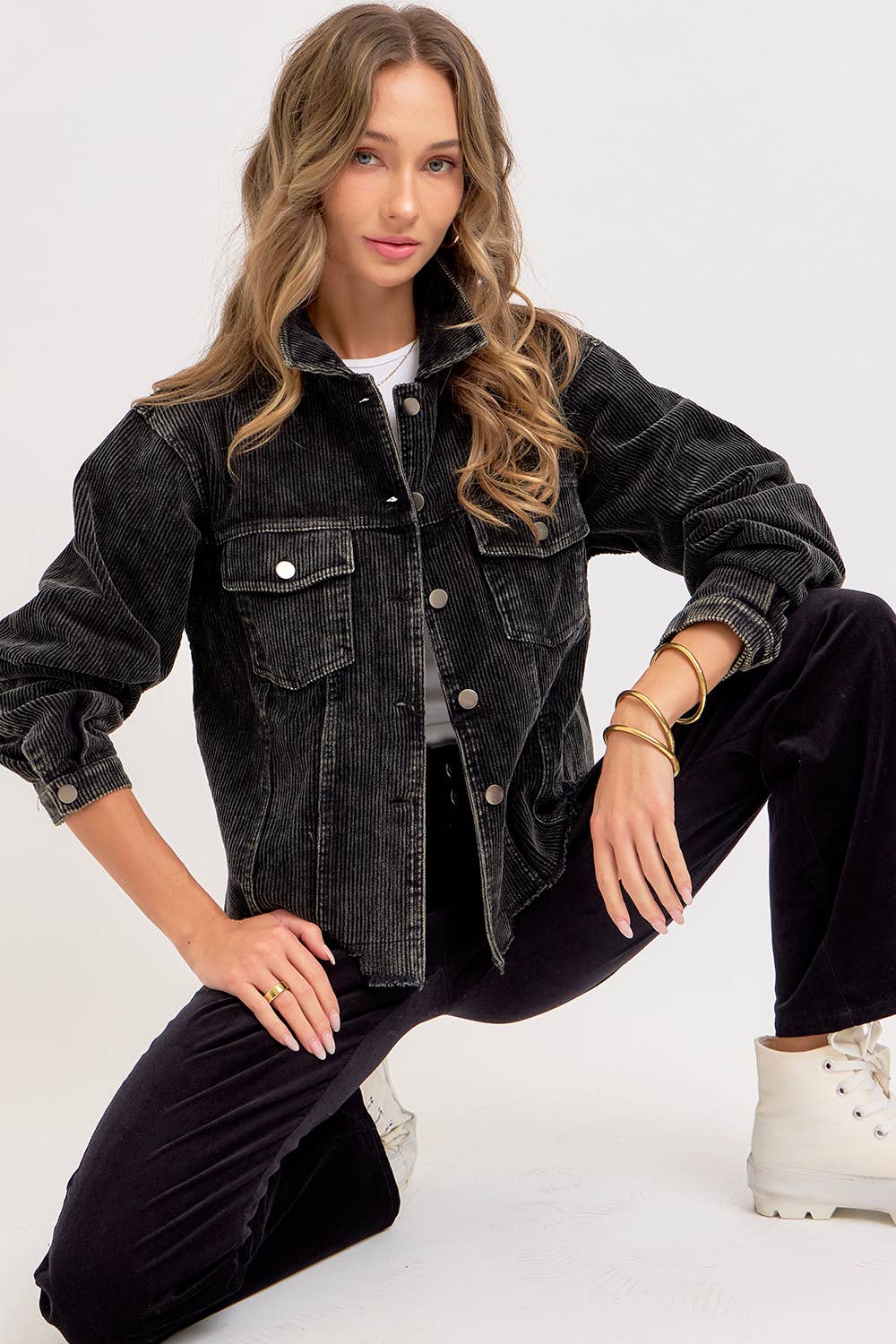 Sweet Lovely by Jen - Wholesale Shirt Jacket/Shacket - Women's - CORDUROY SHACKET WESTERN COMBINED3