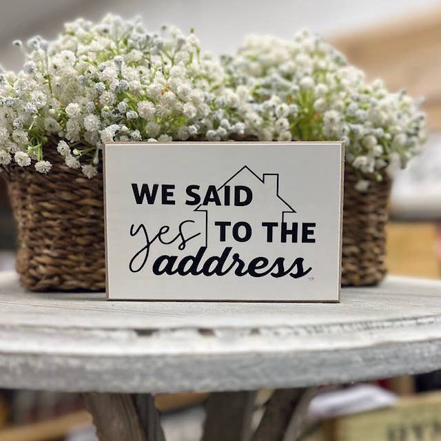 JanMichaels Art & Home - Wholesale Sign - LUX896A We Said Yes Block0