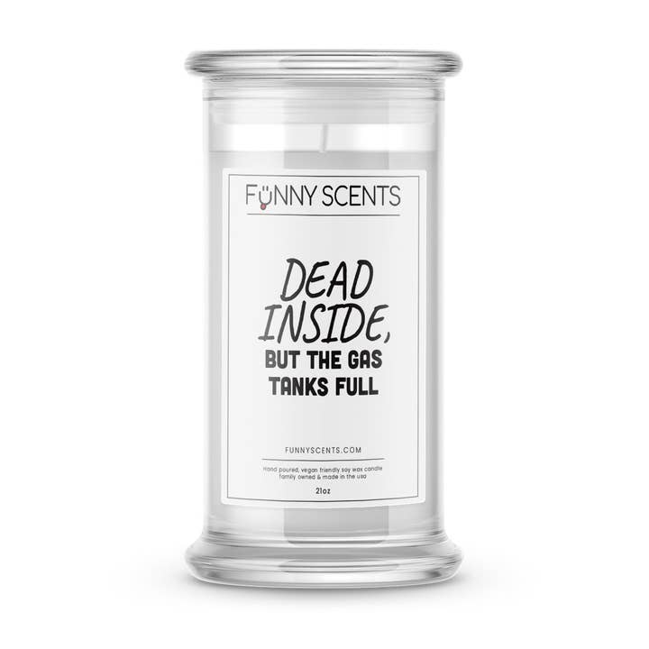 Innen tot, aber die Benzintanks voller lustiger Kerzen für den Großhandel von JewelryCandles.com