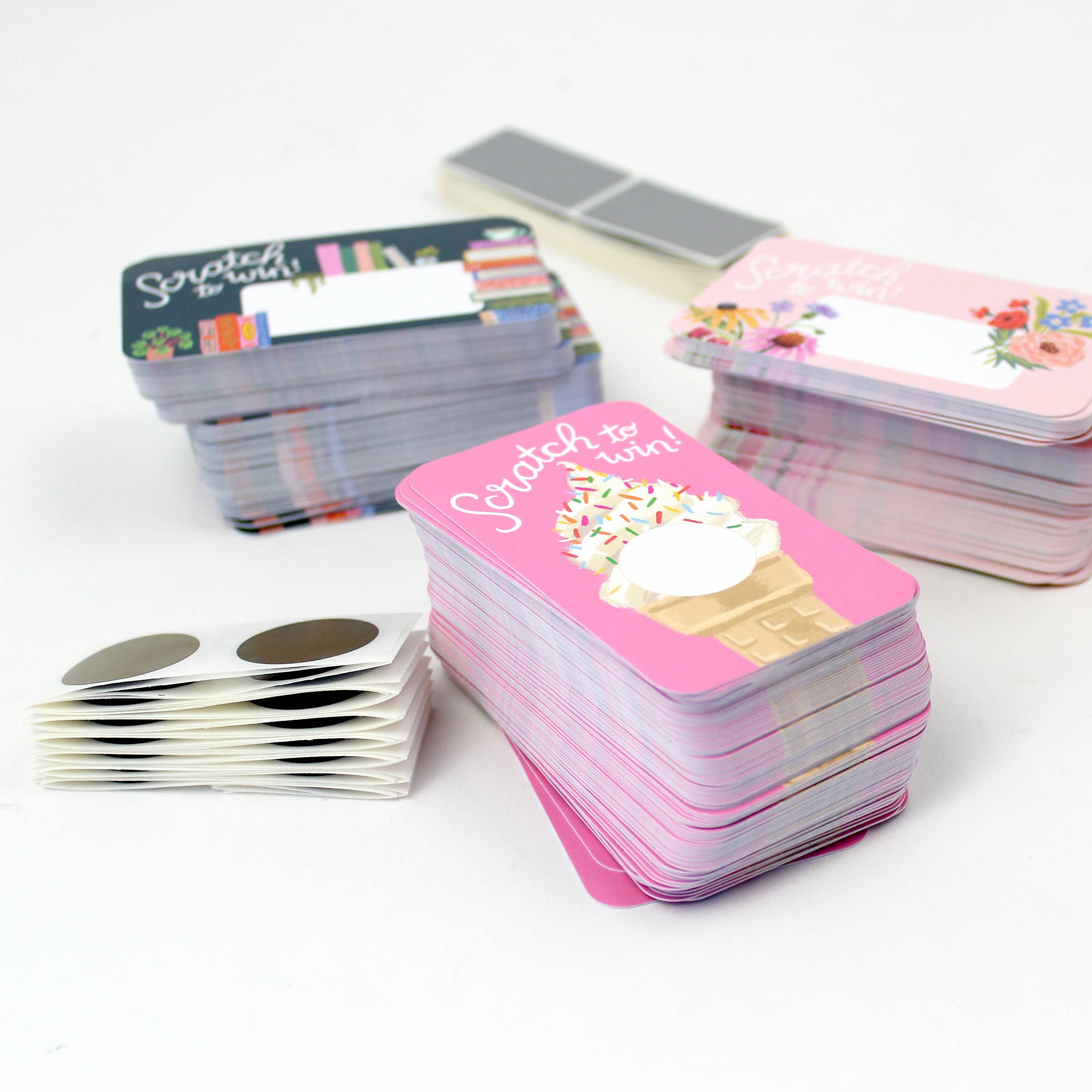 Inklings Paperie - Vente Assortiments de papeterie/cartes - 100 Cartes à gratter clients - Glace5