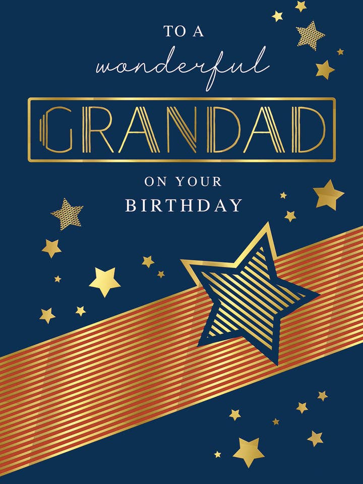 Födelsedagskort, Morfar, Stjärna för wholesale av Piccadilly Greetings