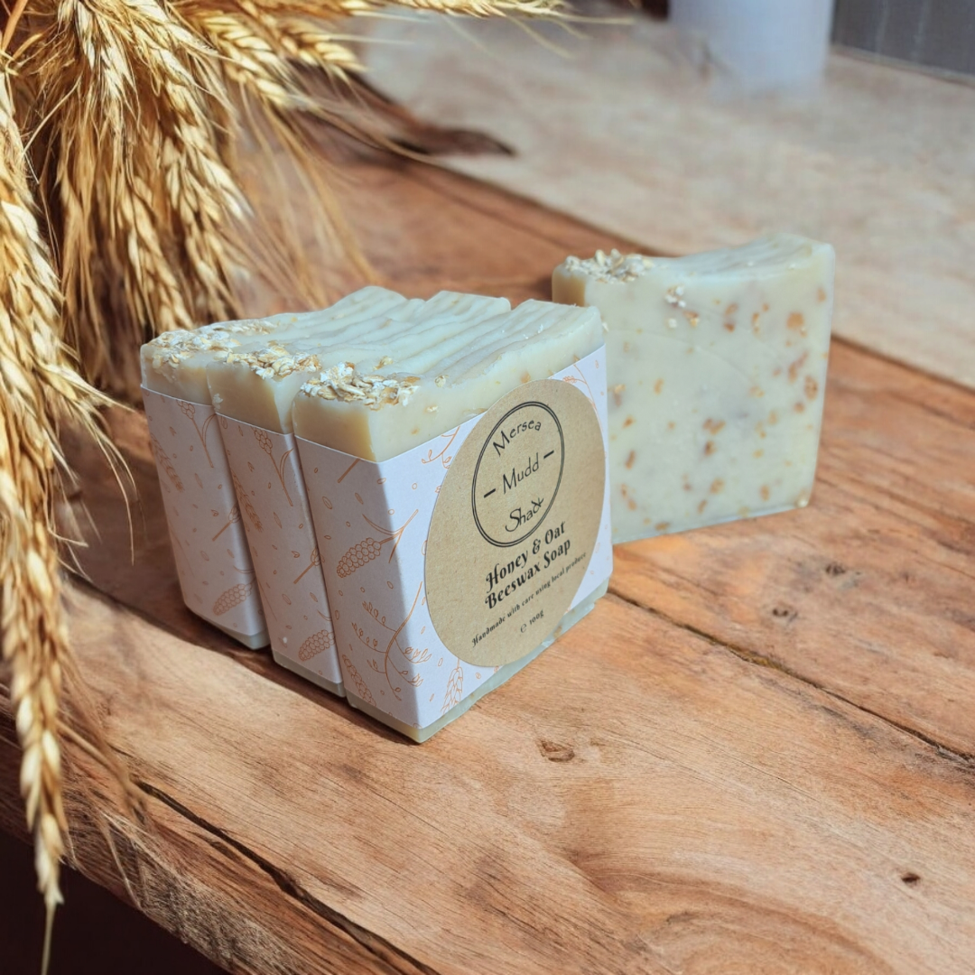 Mersea Mudd Shack Ltd – wholesale Bar Soap – Honey & Oat Beeswax Soap Bar 100g0