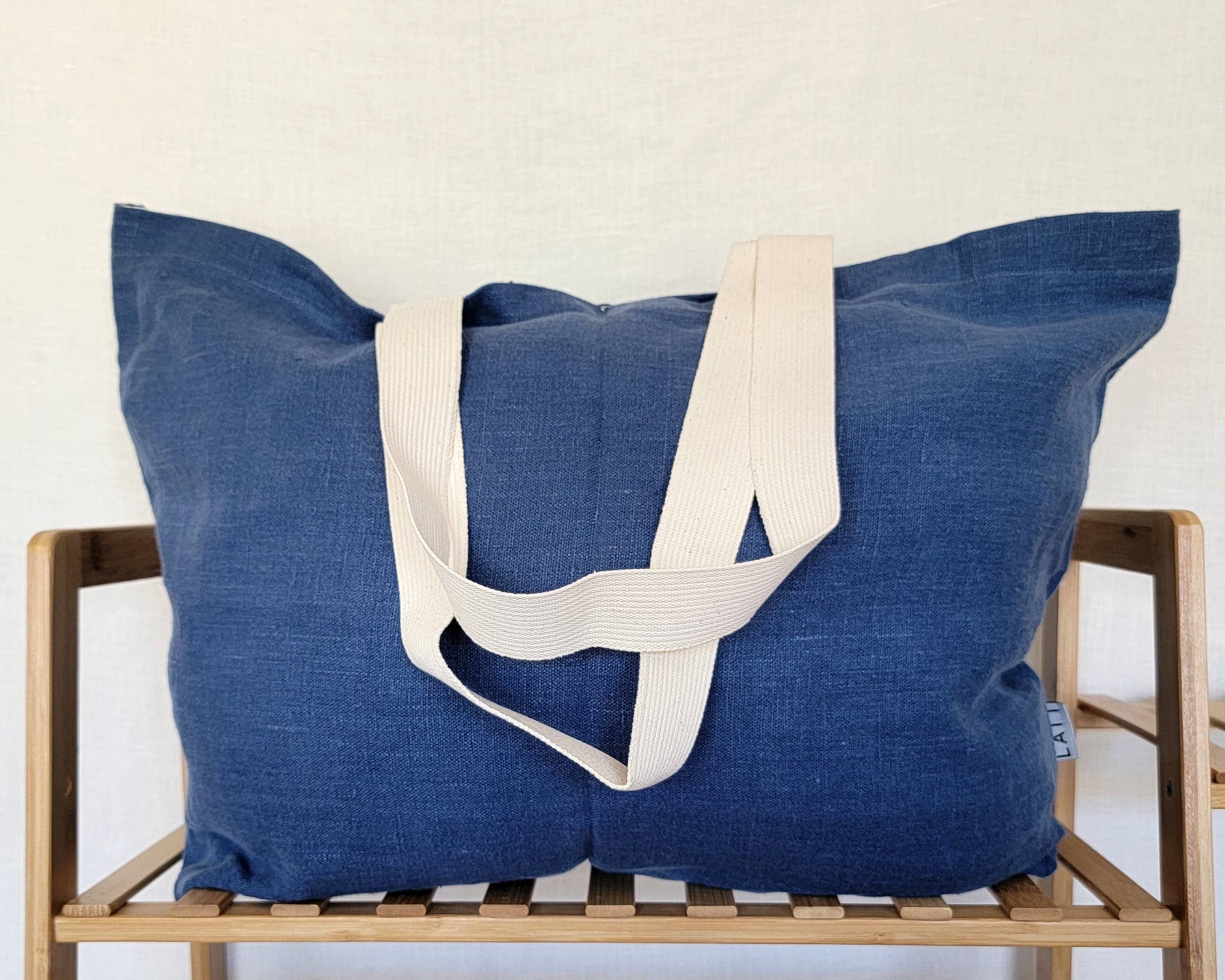 LATT - Wholesale Tote Bag - Unisex - Natural linen tote bag with pocket, large linen beach bag23