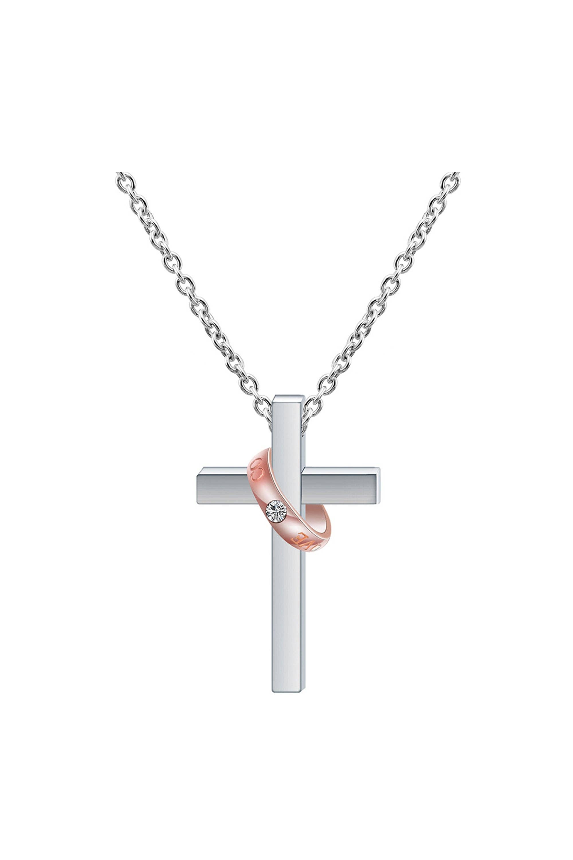 Ole - Wholesale Pendant/Charm Necklace - Stainless Steel Cross Necklace N37670