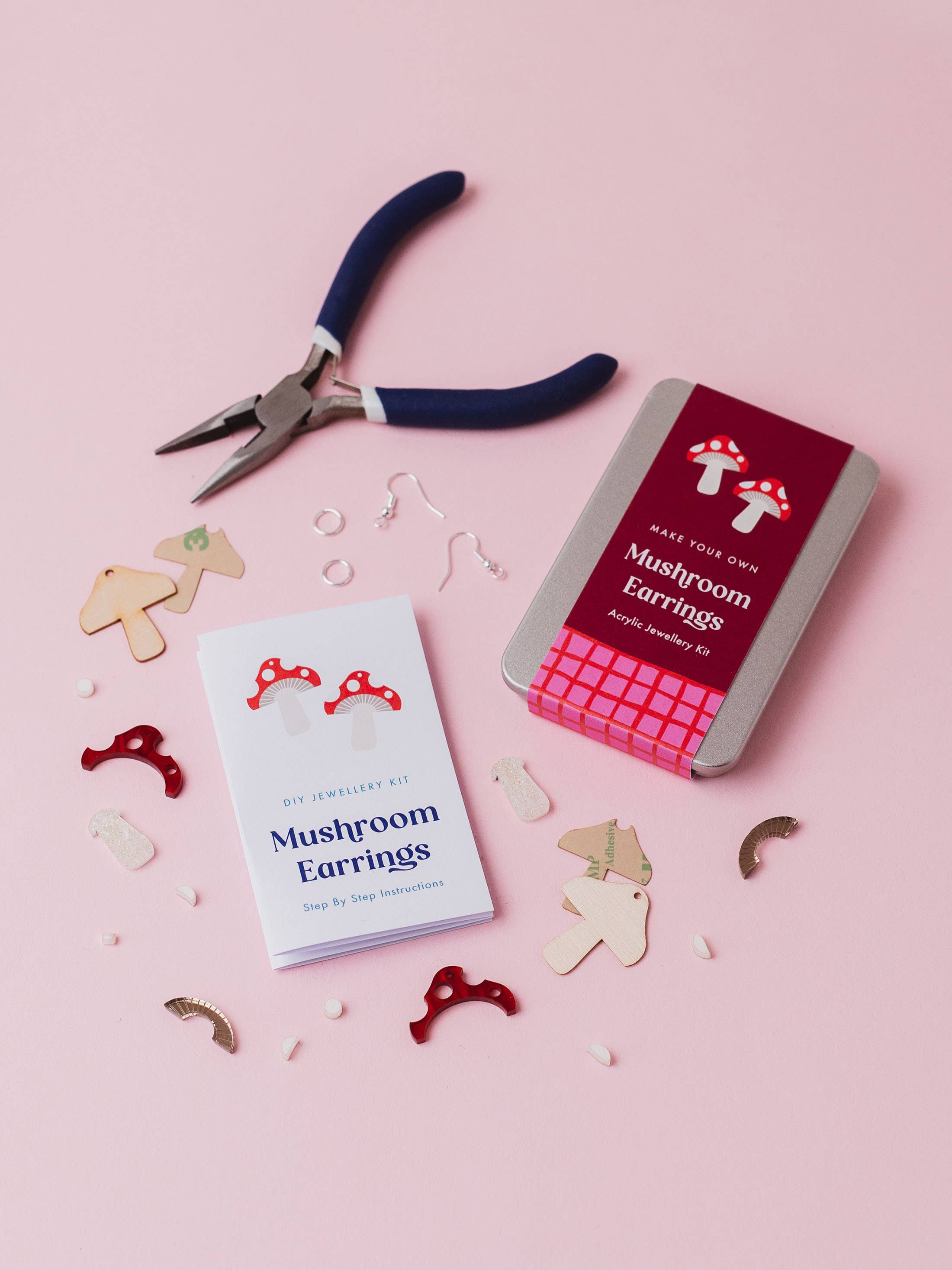 Laura Danby - Wholesale DIY craft kit - Make your own Mushroom Earrings - Jewellery DIY Craft Kit3