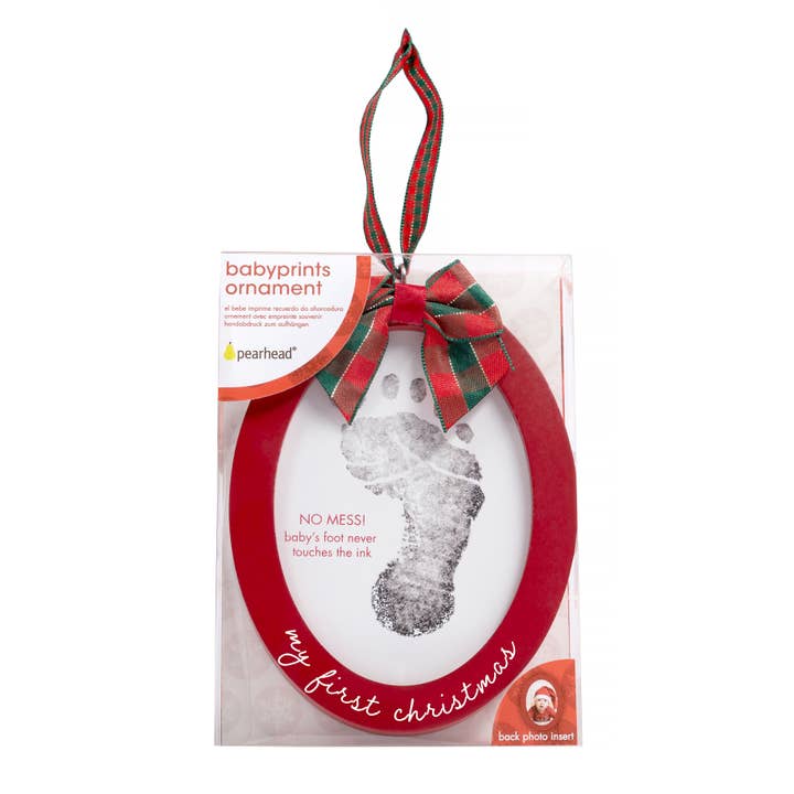 Pearhead - Wholesale Ornament - Kids & Baby - My First Babyprints Double-Sided Picture Christmas Ornament9