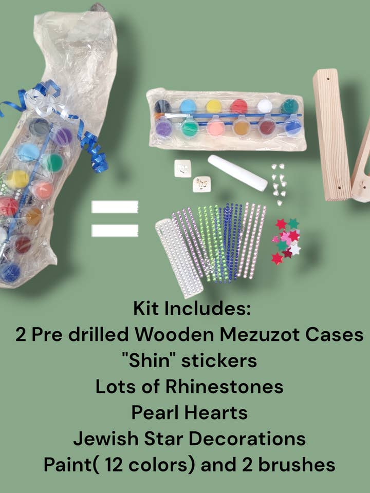 Mal din egen mezuzah-etui-sæt for engroshandel hos Eclectic Judaica