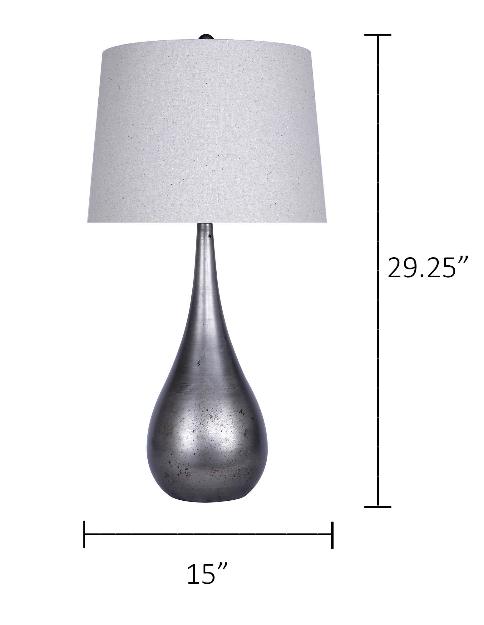 LumiSource and Grandview Gallery - Wholesale Accent/Desk Lamp - 29" Pebble Metal Table Lamps Teardrop Linen Shades (2PK)4