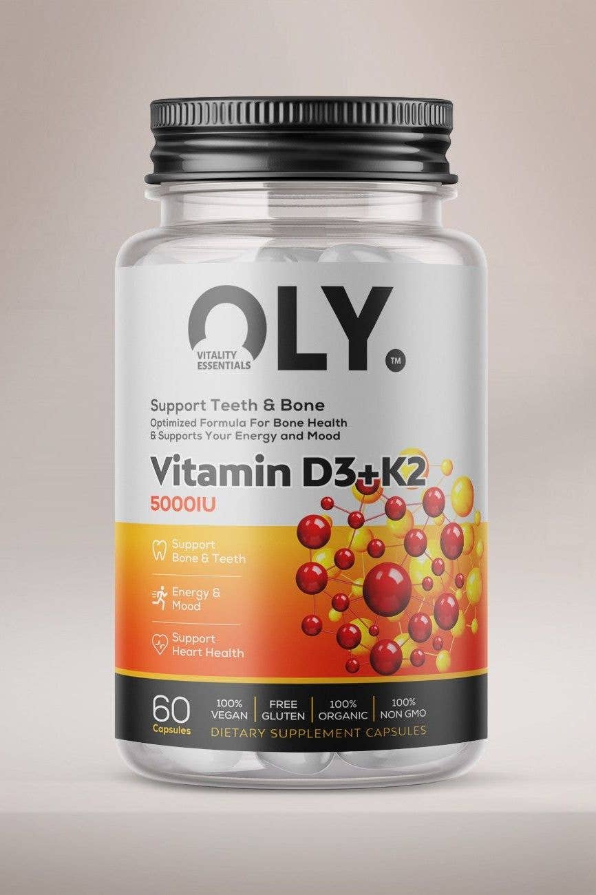 OLY Europe - Wholesale Oral Supplement/Vitamin - Oly - Vitamin D3+K2, 5000IU - 60 vcaps