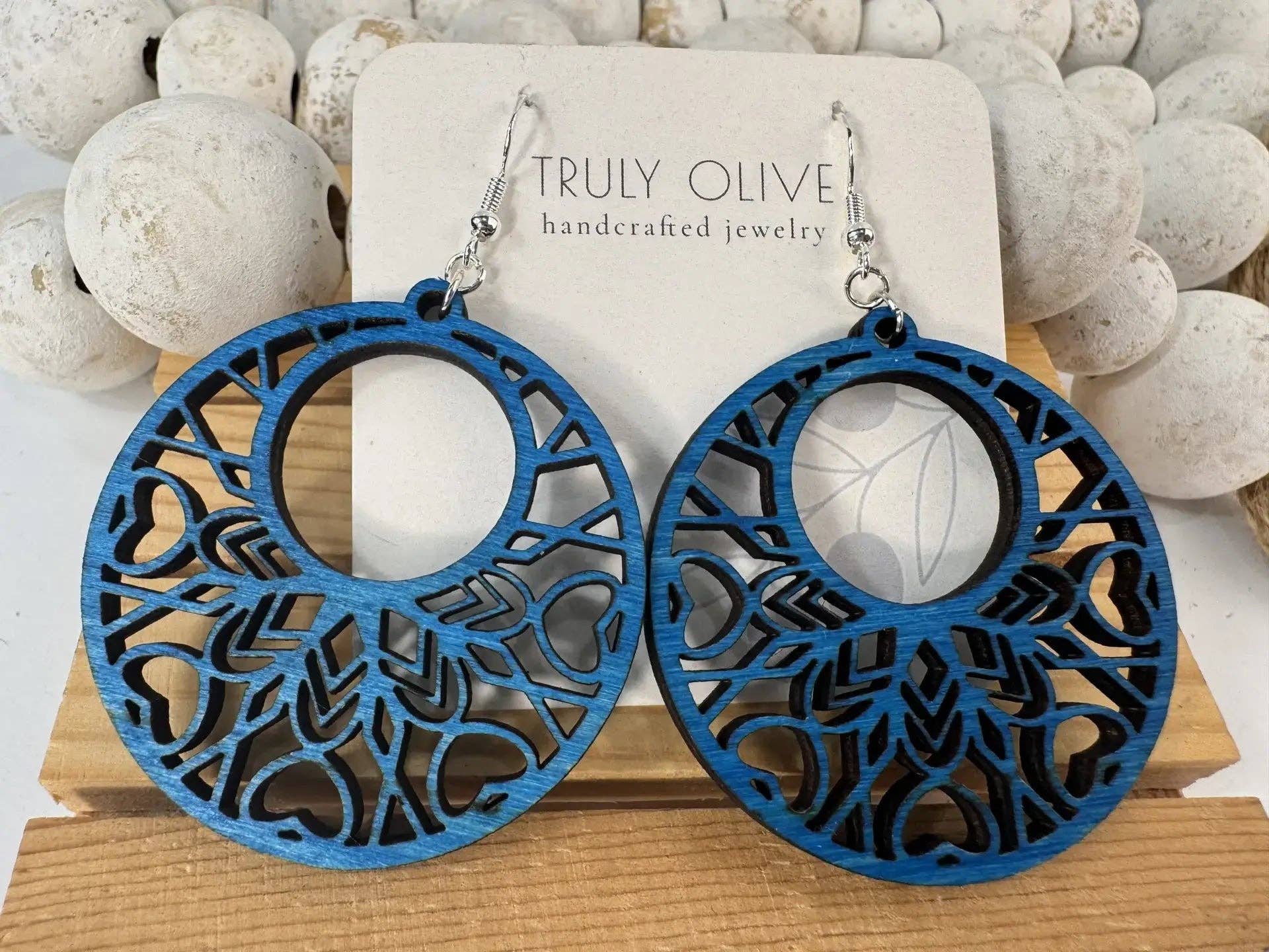 Truly Olive – Brincos de argola por atacado – Brincos de Madeira com Mandala Boho6