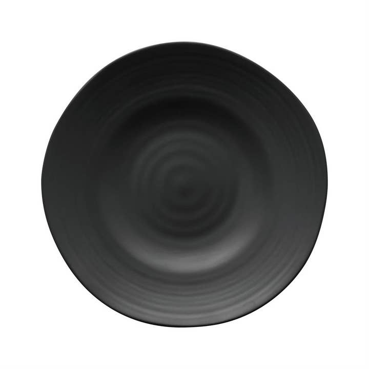 LeadingWare - Wholesale Dinner Plate - Gourmet Black Satin Melamine Round Plate