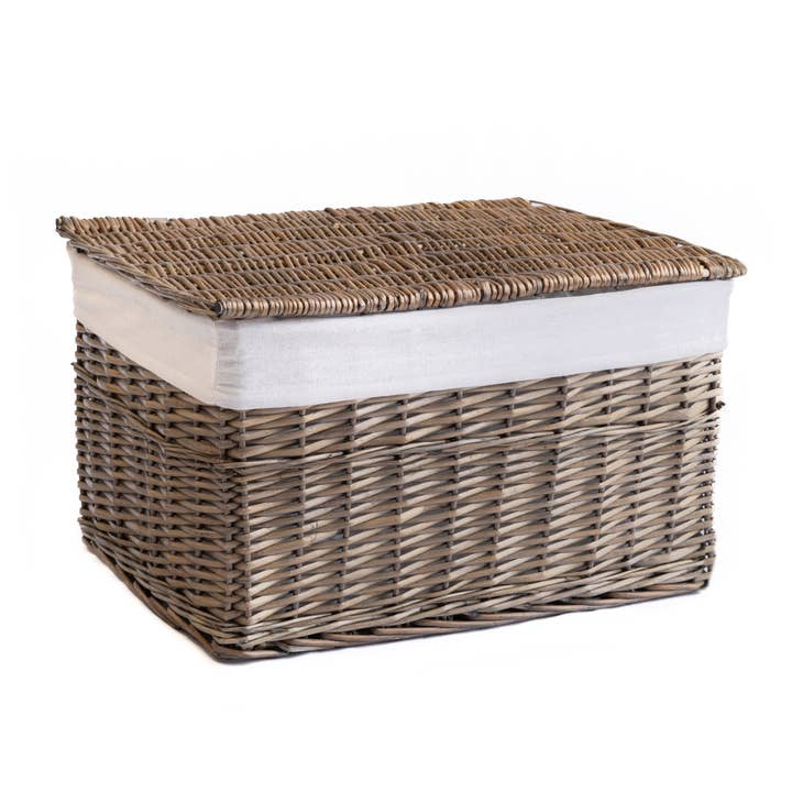 Arthur Cameron - Wholesale Basket - Natural Wicker Storage Basket Hamper with Lining & Lid6