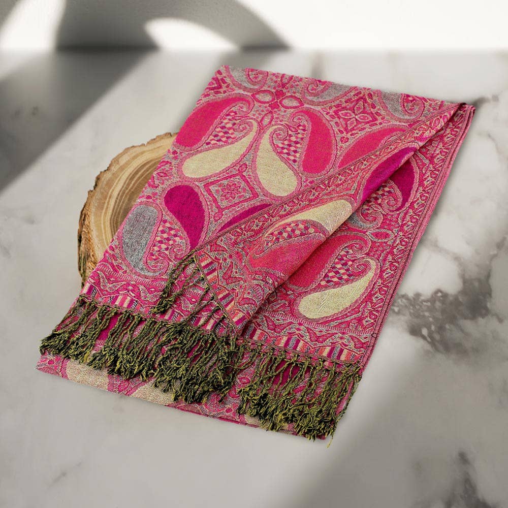 Sensibling Corp. - Wholesale Scarf - Women's - Large Paisley Pashmina Scarf Shawl23