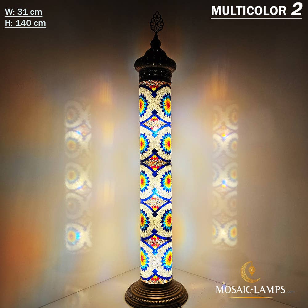 Mosaic Lamps - Wholesale Floor Lamp - W 15cm Cylinder Mosaic Floor Lamp, Turkish, Moroccan Authent11