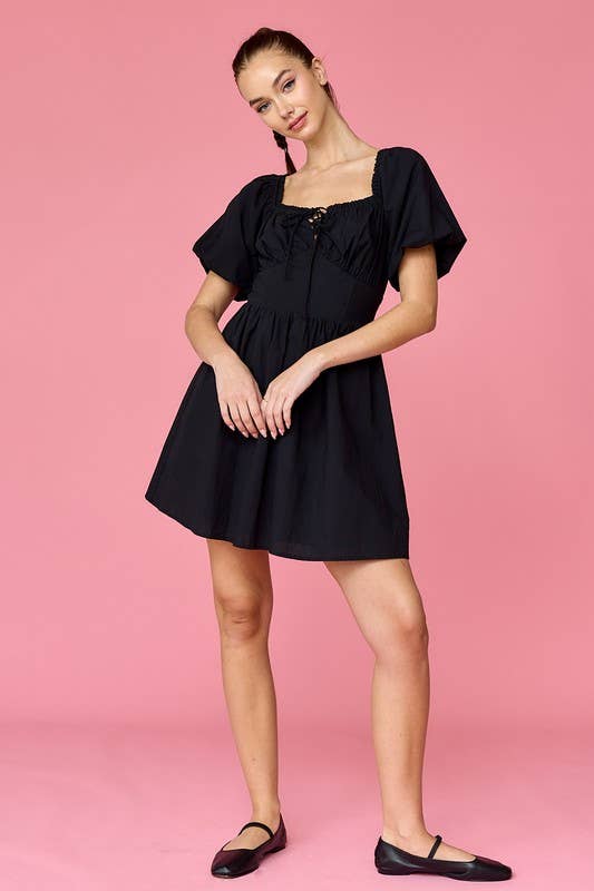 Papermoon - Wholesale Dress - Women's - PD17270-1 - Camila Puff Sleeve Mini Dress14
